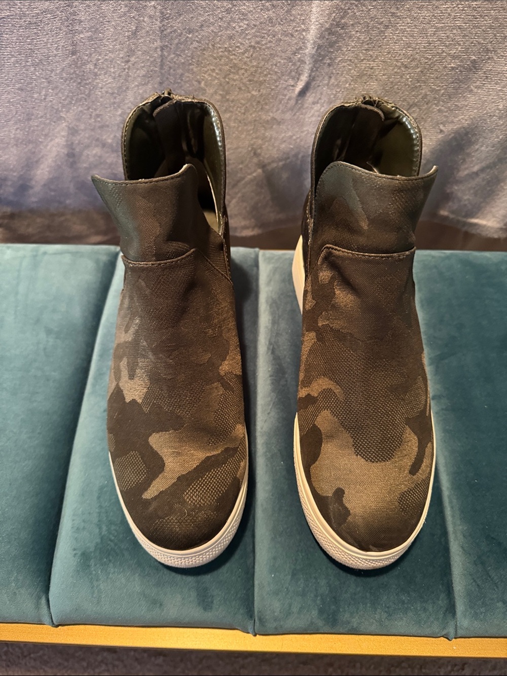 Steve Madden Winni Slip-On High-Top Sneakers in Camouflage